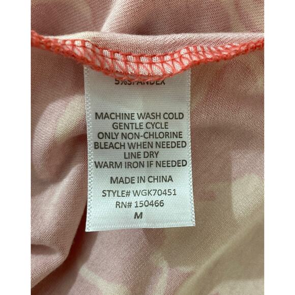 NWT 41 Hawthorn Coral Floral Faux Wrap Jersey Knit Dress Size M Flutter Sleeve - Picture 7 of 7